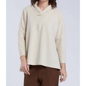 NEW SYDNEY PROJECT seersucker criss cross tunic in oatmeal